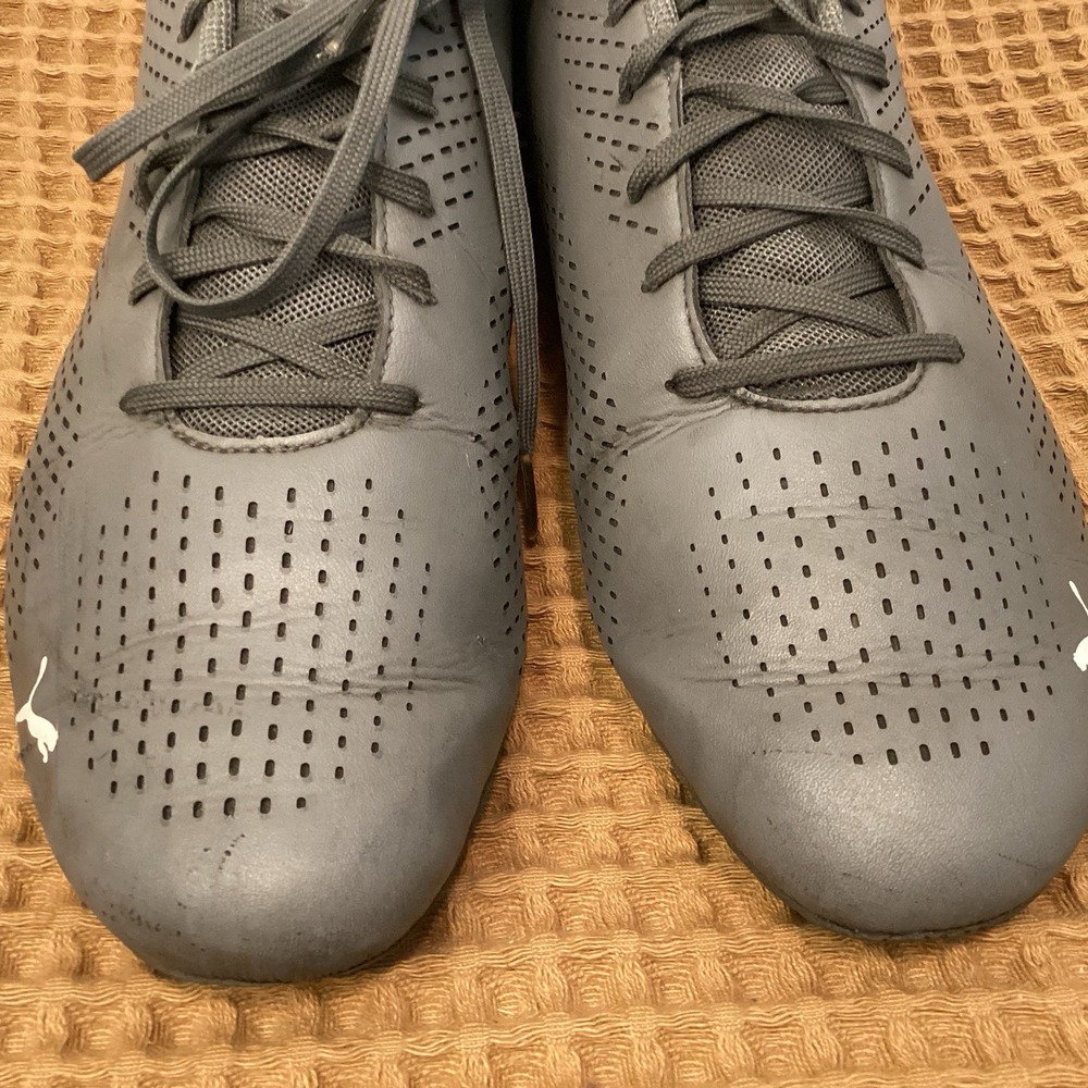 Puma Drift Cat 5 Ultra Mens Sz 13 Gray Leather‎ Perforated Shoes Sneakers - Picture 10 of 11